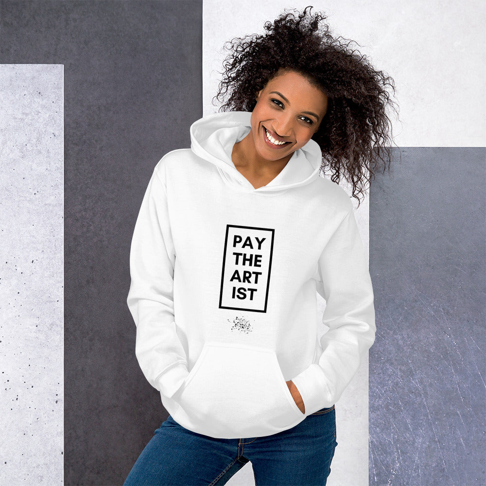 White "Pay The Artist" Unisex Hoodie freeshipping - I Am D. Muse
