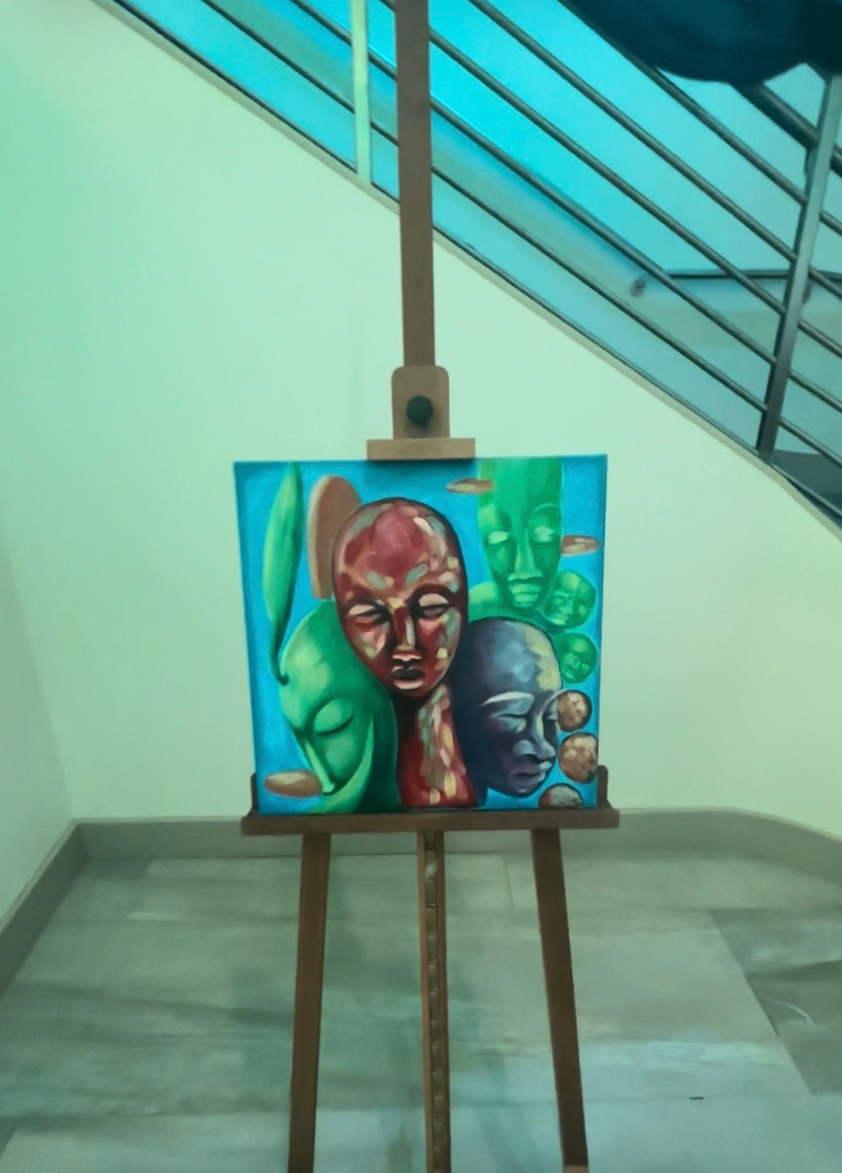 Colorful artwork on display