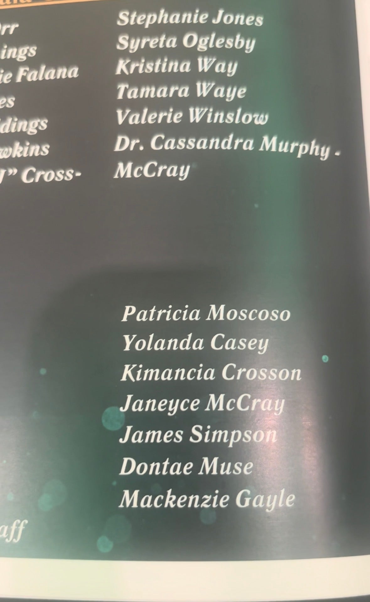 Event program acknowledgment