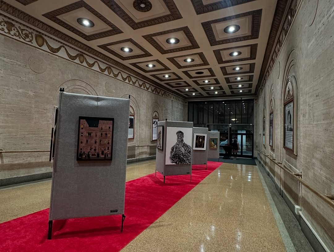 Art exhibition installation