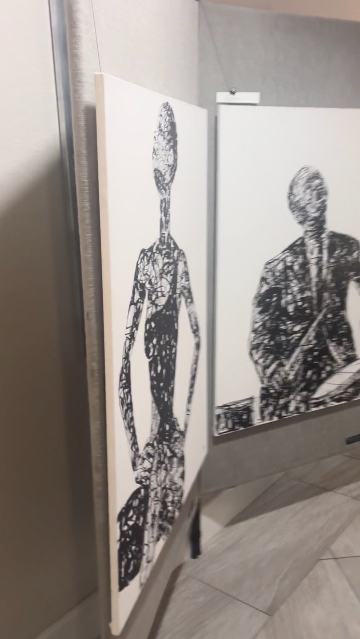 Black-and-white figurative works